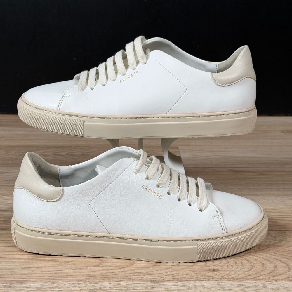 Axel Arigato Clean 90 Sneakers Womens Size 8.5 White Vegan Leather Shoes Preppy